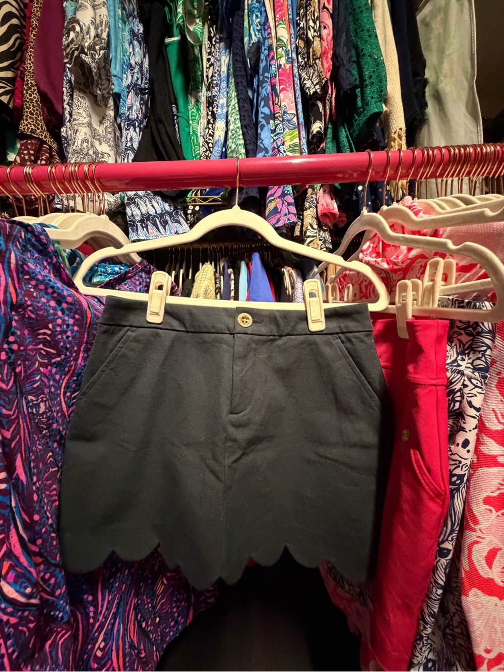 Lilly Pulitzer Colette Scalloped Skort - Onyx - 00